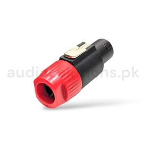 Speakon Cable Connector, High Efficiency Copper Nickel Plating Stable for Speakers Red