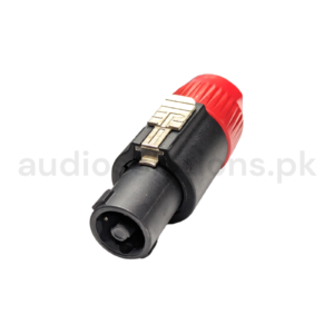 Speakon Cable Connector, High Efficiency Copper Nickel Plating Stable for Speakers Red
